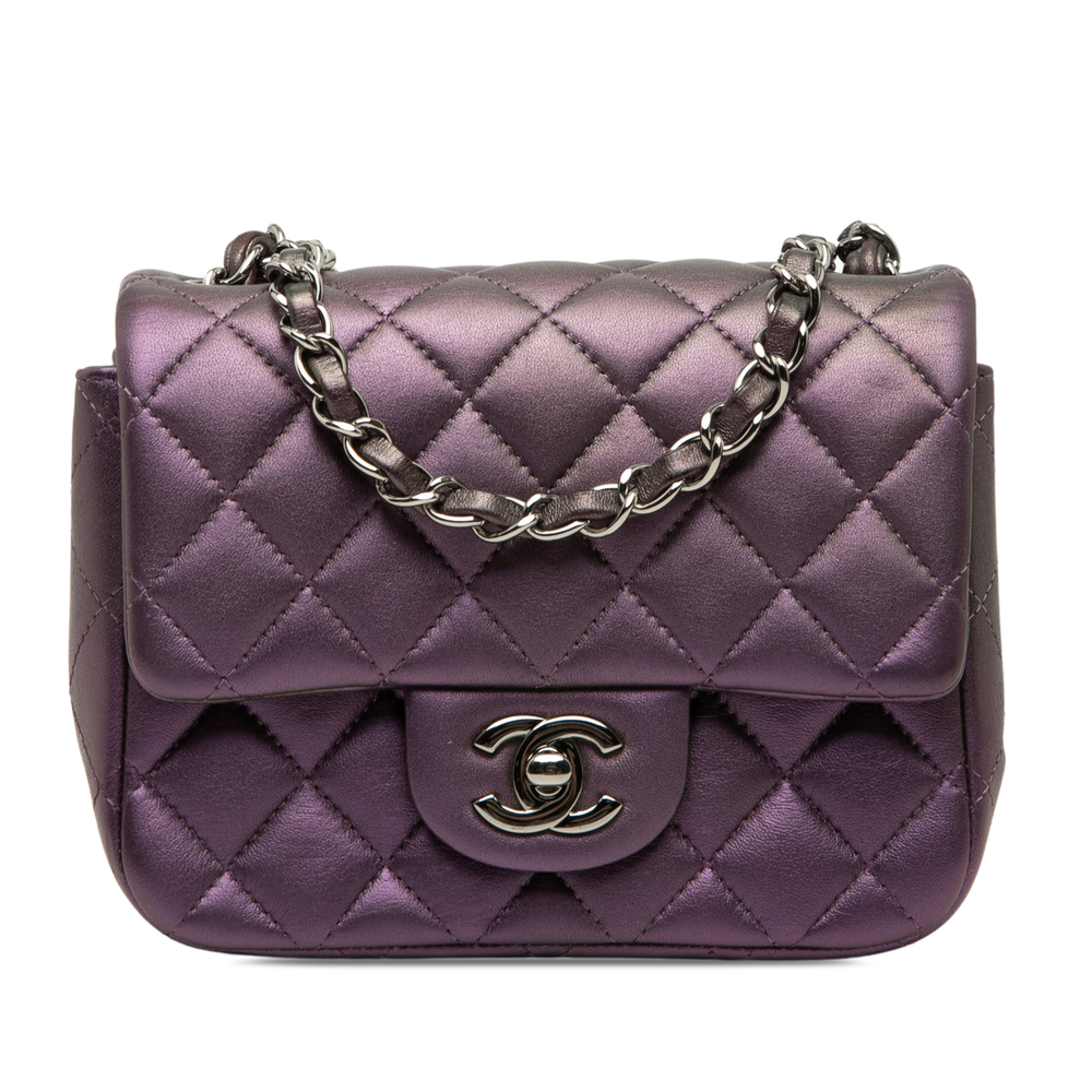 Pre-Loved Chanel Mini Square Classic Iridescent Lambskin Single Flap
